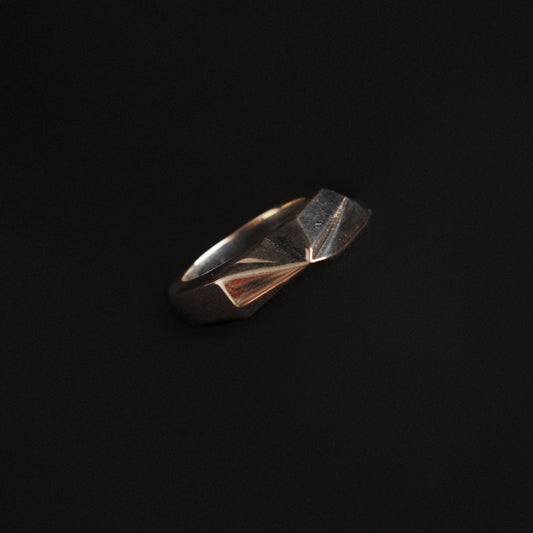 Abstract Mountain Silver Ring