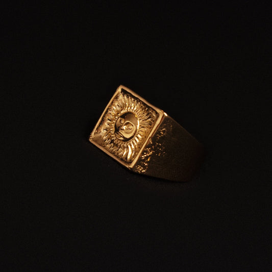 Sun Face Signet Ring