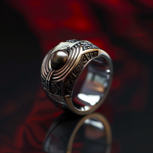 Solar Abyss Black Pearl Ring